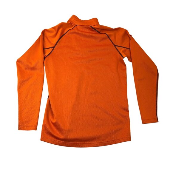 Under Armour Men Sweater Medium Orange ColdGear Fitted 1/4 Zip Pullover Athletic - Picture 2 of 12